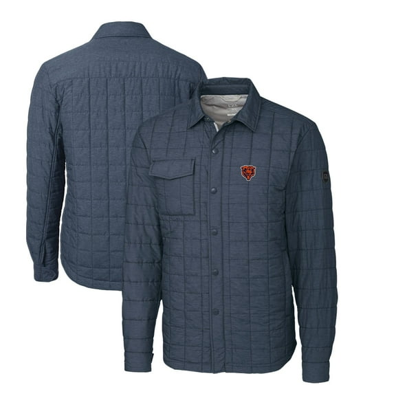 Men's Cutter & Buck Heather Navy Chicago Bears Throwback Logo Big & Tall Rainier PrimaLoft Eco Insulated Quilted