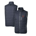 thumbnail image 1 of Men's Cutter & Buck Heather Navy Chicago Bears Throwback Logo Rainier PrimaLoft Eco Insulated Full-Zip Puffer Vest, 1 of 3