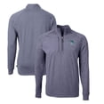 thumbnail image 1 of Men's Cutter & Buck Heather Navy Citadel Bulldogs Big & Tall Adapt Eco Knit Heather Quarter-Zip Top, 1 of 3