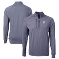 thumbnail image 1 of Men's Cutter & Buck Heather Navy Detroit Tigers Big & Tall Adapt Eco Knit Stretch Recycled Quarter-Zip Pullover Top, 1 of 3