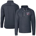 thumbnail image 1 of Men's-Cutter & Buck  Heather Navy FC Dallas Big & Tall Mainsail Sweater-Knit Half-Zip Pullover Top, 1 of 3