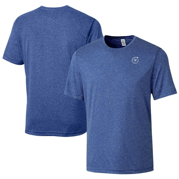Men's Cutter & Buck Heather Navy Fanatics Make-A-Wish Clique Charge Active T-Shirt