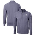 thumbnail image 1 of Men's Cutter & Buck Heather Navy George Washington University Big & Tall Adapt Eco Knit Heather Quarter-Zip Top, 1 of 3