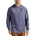 thumbnail image 1 of Men's Cutter & Buck Heather Navy Georgia Tech Yellow Jackets Vault Logo Adapt Knit Raglan Pullover Hoodie, 1 of 2