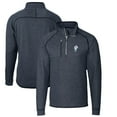 thumbnail image 1 of Men's Cutter & Buck Heather Navy Houston Oilers Mainsail Sweater-Knit Big & Tall Half-Zip Pullover Jacket, 1 of 3