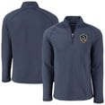 thumbnail image 1 of Men's Cutter & Buck Heather Navy LA Galaxy Peshastin Eco Fleece Recycled Raglan Half-Zip Top, 1 of 3