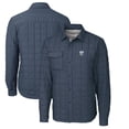 thumbnail image 1 of Men's Cutter & Buck Heather Navy Los Angeles Chargers Throwback Logo Rainier PrimaLoft Eco Insulated Quilted Button-Up, 1 of 3
