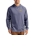 thumbnail image 1 of Men's Cutter & Buck Heather Navy Michigan Wolverines Vault Logo Adapt Knit Raglan Pullover Hoodie, 1 of 2