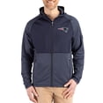 thumbnail image 1 of Men's Cutter & Buck  Heather Navy New England Patriots Peshastin Eco Fleece Recycled Raglan Full-Zip Tri-Blend Hybrid, 1 of 2