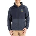 thumbnail image 1 of Men's Cutter & Buck Heather Navy Notre Dame Fighting Irish Peshastin Eco Fleece Recycled Raglan Full-Zip Tri-Blend, 1 of 2