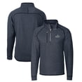 thumbnail image 1 of Men's Cutter & Buck Heather Navy Old Dominion Monarchs Mainsail Sweater-Knit Big & Tall Half-Zip Pullover Jacket, 1 of 3