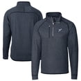 thumbnail image 1 of Men's Cutter & Buck Heather Navy Reading Fightin Phils Big & Tall Mainsail Sweater-Knit Half-Zip Pullover Jacket, 1 of 3