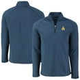 thumbnail image 1 of Men's Cutter & Buck Heather Navy Seattle Mariners Peshastin Eco Fleece Recycled Raglan Quarter-Zip Top, 1 of 3