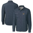 thumbnail image 1 of Men's Cutter & Buck Heather Navy Toledo Mud Hens Rainier PrimaLoft Eco Insulated Quilted Button-Up Shacket, 1 of 3