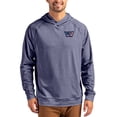 thumbnail image 1 of Men's Cutter & Buck Heather Navy Washington Commanders Adapt Americana Knit Recycled Raglan Pullover Hoodie, 1 of 2
