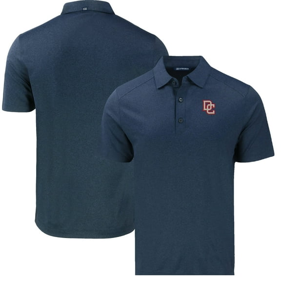Men's Cutter & Buck Heather Navy Washington Nationals Big & Tall Cooperstown Collection Forge Eco Stretch Recycled Polo