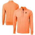 thumbnail image 1 of Men's Cutter & Buck Heather Orange Baltimore Orioles Adapt Eco Knit Stretch Recycled Quarter-Zip Pullover Top, 1 of 3
