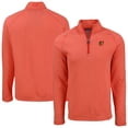 thumbnail image 1 of Men's Cutter & Buck Heather Orange Baltimore Orioles Peshastin Eco Fleece Recycled Raglan Quarter-Zip Top, 1 of 3