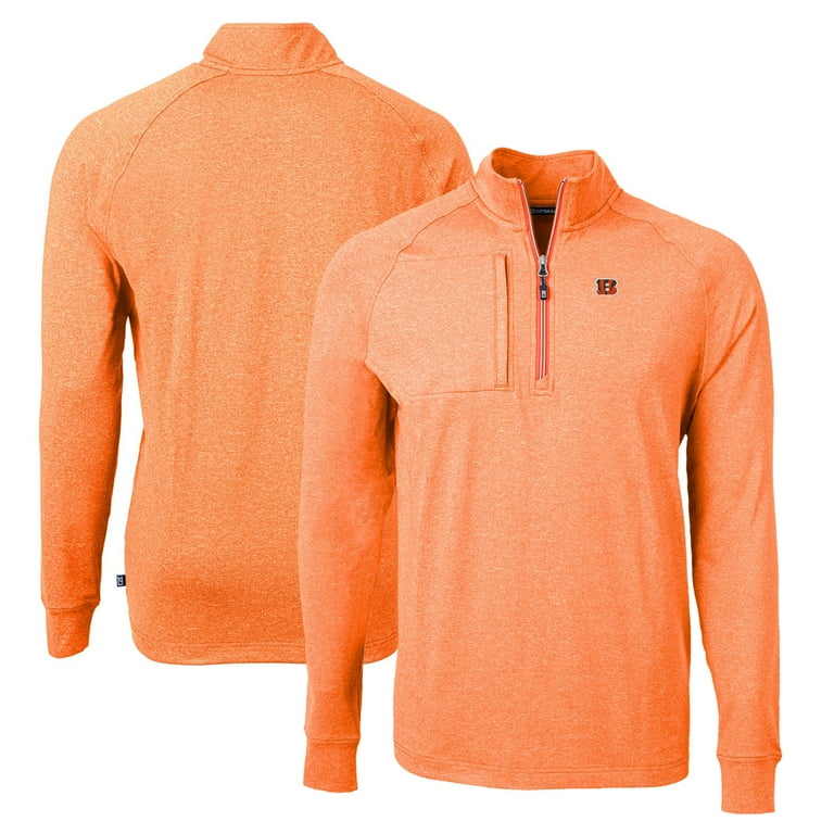 Men's Cutter & Buck Heather Orange Cincinnati Bengals Adapt Eco