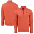 thumbnail image 1 of Men's Cutter & Buck  Heather Orange Cincinnati Bengals Peshastin Eco Fleece Tri-Blend Raglan Recycled Quarter-Zip Jacket, 1 of 3