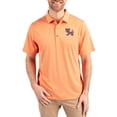 thumbnail image 1 of Men's Cutter & Buck Heather Orange Clemson Tigers Forge Eco Heather Stripe Stretch Recycled Polo, 1 of 2