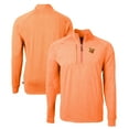 thumbnail image 1 of Men's Cutter & Buck  Heather Orange Las Vegas Aviators Adapt Eco Knit Heather Recycled Quarter-Zip Pullover, 1 of 3