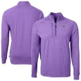 thumbnail image 1 of Men's Cutter & Buck Heather Purple Baltimore Ravens Adapt Eco Raglan Quarter-Zip Jacket, 1 of 3