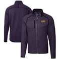 thumbnail image 1 of Men's Cutter & Buck  Heather Purple LSU Tigers Alumni Logo Mainsail Sweater-Knit Full-Zip Jacket, 1 of 3