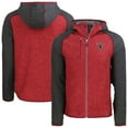 thumbnail image 1 of Men's Cutter & Buck Heather Red Atlanta Falcons  Mainsail Hoodie Raglan Full-Zip Jacket, 1 of 3