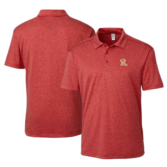 Men's Cutter & Buck Heather Red Frisco RoughRiders Clique Charge Active Polo