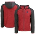 thumbnail image 1 of Men's Cutter & Buck Heather Red/Heather Charcoal Binghamton Rumble Ponies Mainsail Raglan Full-Zip Hoodie, 1 of 3