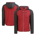 thumbnail image 1 of Men's Cutter & Buck  Heather Red/Heather Charcoal Kansas City Chiefs  Helmet Mainsail Sweater-Knit Full-Zip Hoodie, 1 of 3