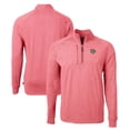thumbnail image 1 of Men's Cutter & Buck  Heather Red Lehigh Valley IronPigs Adapt Eco Knit Heather Recycled Quarter-Zip Pullover, 1 of 3