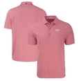 thumbnail image 1 of Men's Cutter & Buck  Heather Red SMU Mustangs Forge Eco Heathered Stripe Stretch Recycled Polo, 1 of 3
