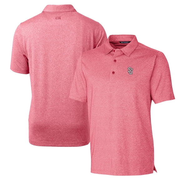 Men's Cutter & Buck Heather Red St. John's Red Storm Forge Stretch Polo