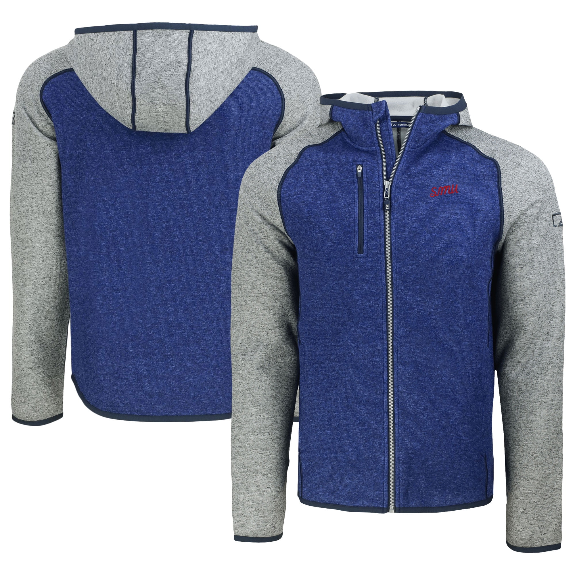 Men's Cutter & Buck Heather Royal/Heather Gray SMU Mustangs