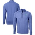 thumbnail image 1 of Men's Cutter & Buck  Heather Royal Indiana State Sycamores Big & Tall Adapt Eco Knit Quarter-Zip Pullover Top, 1 of 3