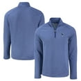 thumbnail image 1 of Men's Cutter & Buck  Heather Royal Indianapolis Colts Peshastin Eco Fleece Tri-Blend Raglan Recycled Quarter-Zip Jacket, 1 of 3