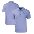 thumbnail image 1 of Men's Cutter & Buck Heather Royal Kansas City Royals Forge Eco Heathered Stripe Stretch Recycled Polo, 1 of 3