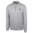 thumbnail image 1 of Men's Cutter & Buck Heathered Gray Buffalo Bills Big & Tall Stealth DryTec Quarter-Zip Pullover Jacket, 1 of 1