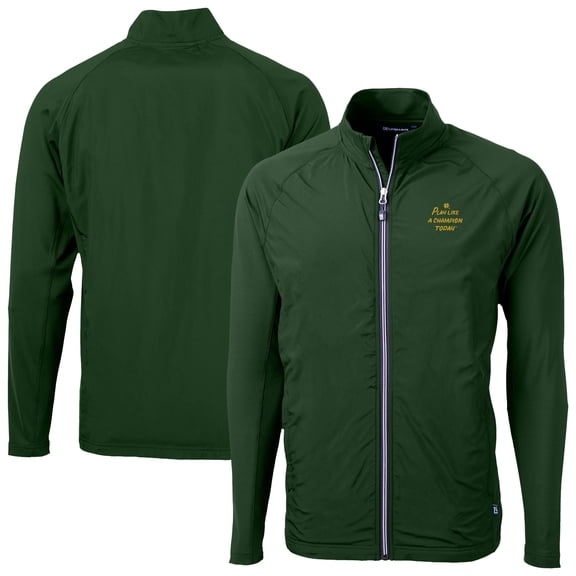Men's Cutter & Buck Hunter Green Notre Dame Fighting Irish Play Like A Champion Today Adapt Eco Knit Hybrid Recycled