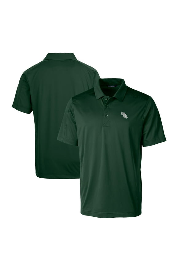 Men's Cutter & Buck Kelly Green North Texas Mean Green Prospect Eco Textured Stretch Recycled Polo