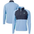 thumbnail image 1 of Men's Cutter & Buck  Light Blue Citadel Bulldogs DryTec Adapt Eco Knit Hybrid Recycled Raglan Quarter-Zip Jacket, 1 of 3