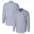 thumbnail image 1 of Men's Cutter & Buck Light Blue Georgetown Hoyas Vault Stretch Oxford Long Sleeve Button-Down Shirt, 1 of 3