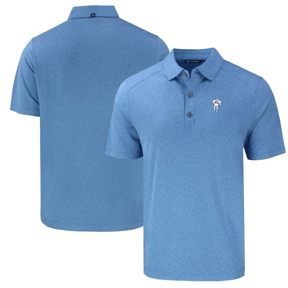 Men's Cutter & Buck  Light Blue Houston Oilers Throwback Forge Eco Stretch Recycled Polo