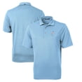 thumbnail image 1 of Men's Cutter & Buck Light Blue Houston Oilers Throwback Logo Virtue Eco Pique Recycled Polo, 1 of 3