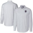 thumbnail image 1 of Men's-Cutter & Buck  Light Blue New England Revolution Big & Tall Stretch Oxford Stripe Tri-Blend Long Sleeve Dress, 1 of 3
