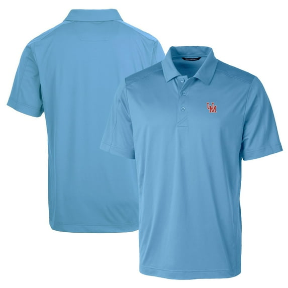 Men's Cutter & Buck Light Blue Ole Miss Rebels Team Logo Big & Tall Prospect Textured Stretch Polo