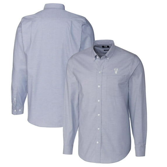 Men's Cutter & Buck Light Blue Villanova Wildcats Vault Stretch Oxford Long Sleeve Button-Down Shirt