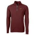 thumbnail image 1 of Men's Cutter & Buck Maroon Arizona State Sun Devils Adapt Eco Knit Stretch Recycled Quarter-Zip Pullover Top, 1 of 1